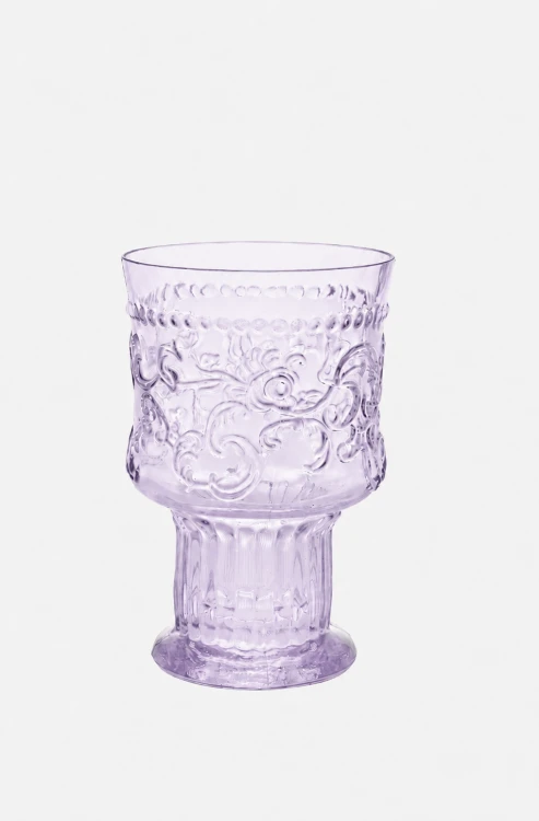 Szklanka Casa Alegre Joy Lavender 330 ml z dekoracyjnym reliefem