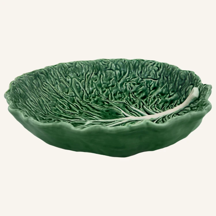 Ceramiczna duża misa do sałaty kapusta 40 cm Bordallo Pinheiro Cabbage.png