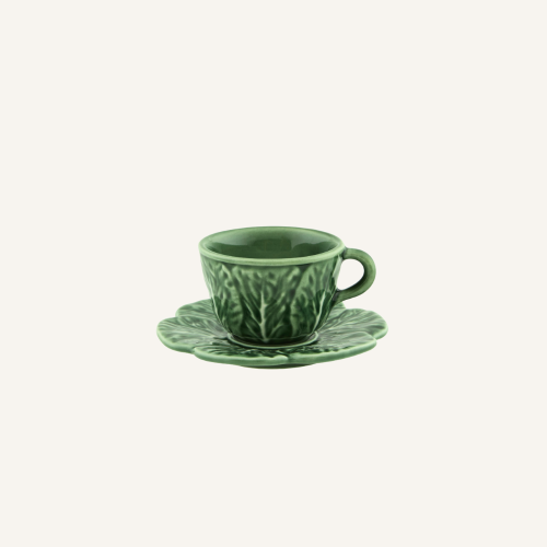 Ceramiczna filiżanka do espresso ze spodkiem 80 ml Bordallo Pinheiro Cabbage.png