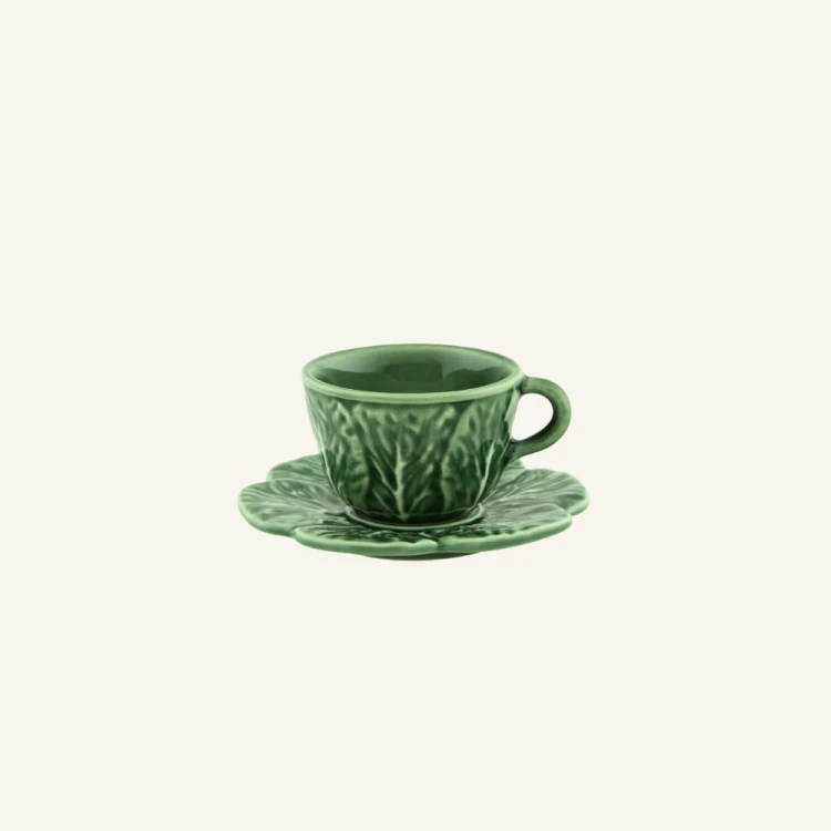 Ceramiczna filiżanka do espresso ze spodkiem 80 ml Bordallo Pinheiro Cabbage.png