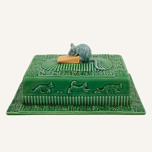 Ceramiczna patera na sery z myszką i pokrywą 30 cm Bordallo Pinheiro Cheese Trays.png