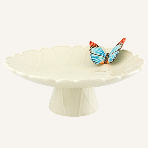 Ceramiczna patera na ciasto 39 cm Bordallo Pinheiro Cloudy Butterflies.png