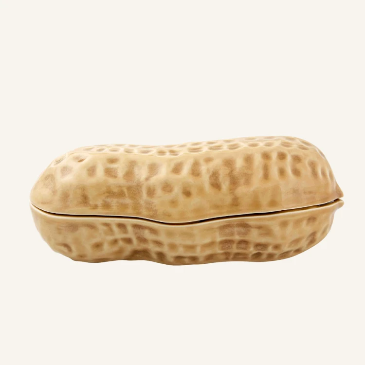 Ceramiczny orzeszek ziemny z pokrywką 22 cm Bordallo Pinheiro Nuts.png