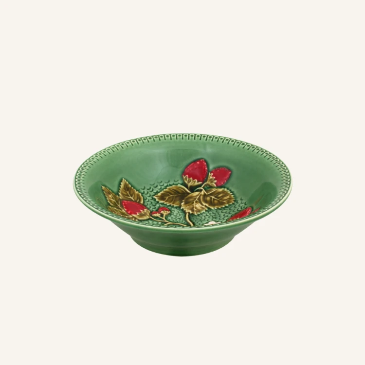 Ceramiczna miska truskawki 18 cm Bordallo Pinheiro Strawberries.png