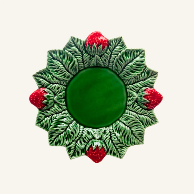 Ceramiczny talerz obiadowy truskawki 26 cm Bordallo Pinheiro Strawberries.png