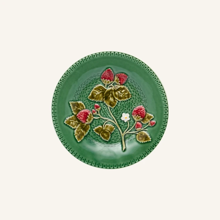 Ceramiczny talerz deserowy truskawki 20 cm Bordallo Pinheiro Strawberries.png