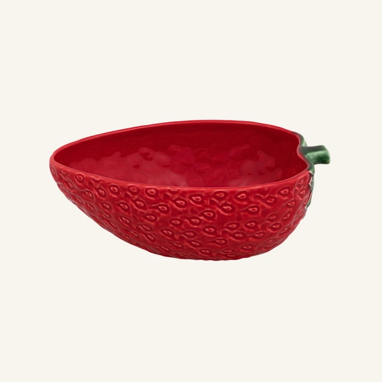 Ceramiczna miska owalna truskawki 24 cm Bordallo Pinheiro Strawberries.png