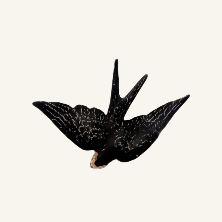 Ceramiczna jaskółka dekoracyjna 13 cm Bordallo Pinheiro Swallow.png