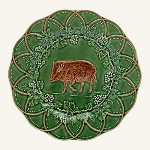 Ceramiczny talerz deserowy z dzikiem 24 cm Bordallo Pinheiro Woods